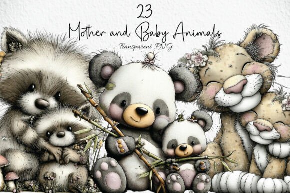 Download Mother and Baby Animals Clipart PNG - Baby animals clipart png Collection