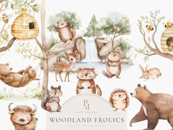 Download Cute Woodland Animal Clipart Bundle - Woodland animal clipart Collection