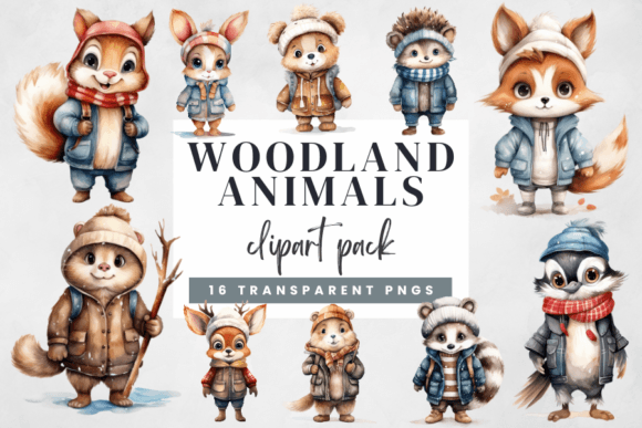 Download Woodland Animal Clipart Bundle - Woodland animal clipart Collection