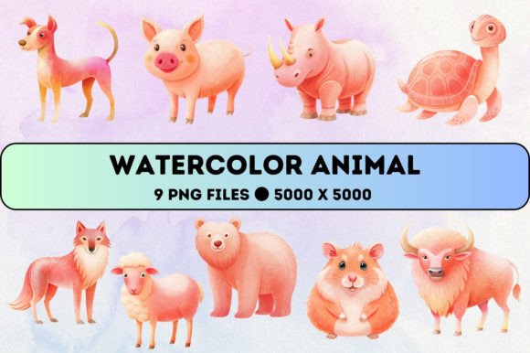 Download Watercolor Animal Bundle - Watercolor animal bundle Collection