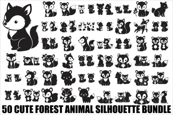 Download Cute Forest Animal Silhouette Bundle - Premium Resources